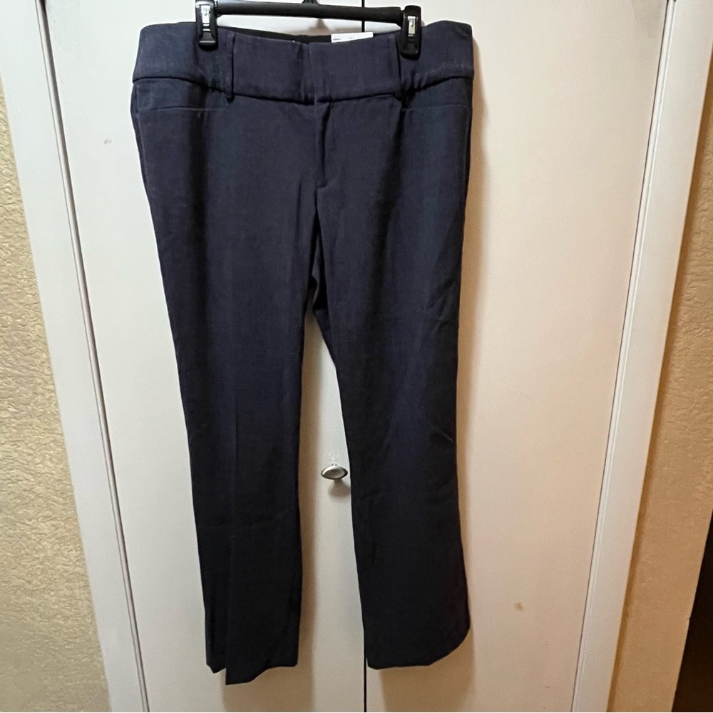 Nine West Navy Blue Mid Rise Boot Cut Pants